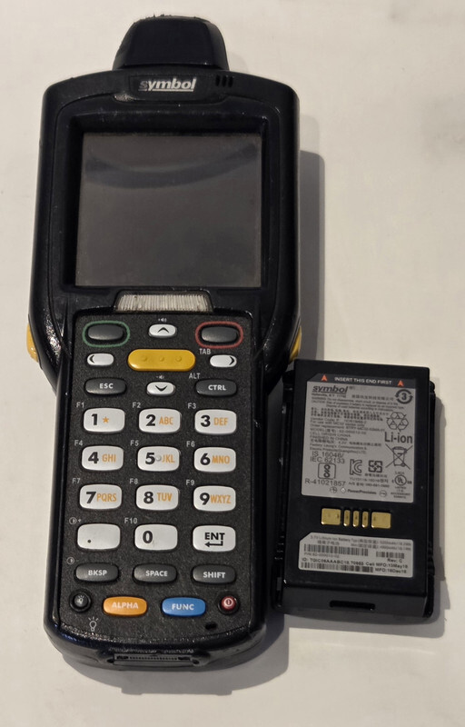 SYMBOL MC32N0-RL2HCHEIA MOBILE LASER BARCODE SCANNER W 82-000012-02 BATTERY