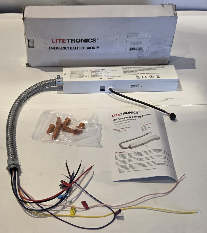 LITETRONICS EB40P LED 40W 120-480V BLUETOOTH COMPATIBLE EMERGENCY BATTERY BACKUP