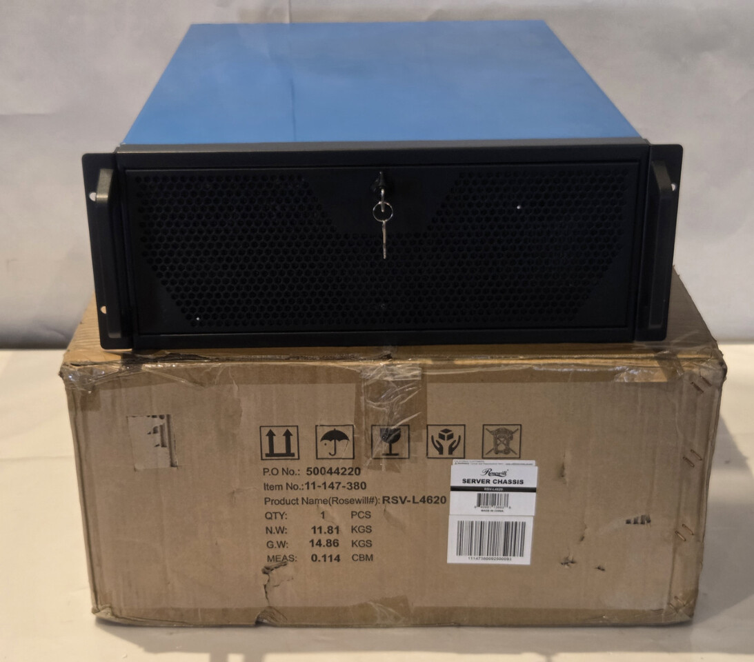 ROSEWILL RSV-L4620 RACKMOUNT 4U UNPOPULATED SERVER CHASSIS WITH TWO KEYS