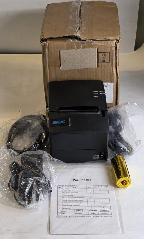 SNBC BTP-R180II USB ETHERNET AUTO THERMAL RECEIPT POS PRINTER WITH POWER ADAPTER