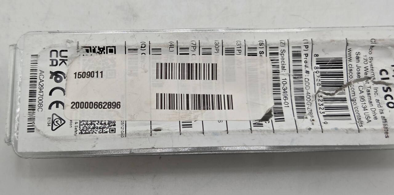 CISCO QDD-400G-ZRP-S QSFP-DD COHERENT DCO 400G-ZR+ TRANSCEIVER