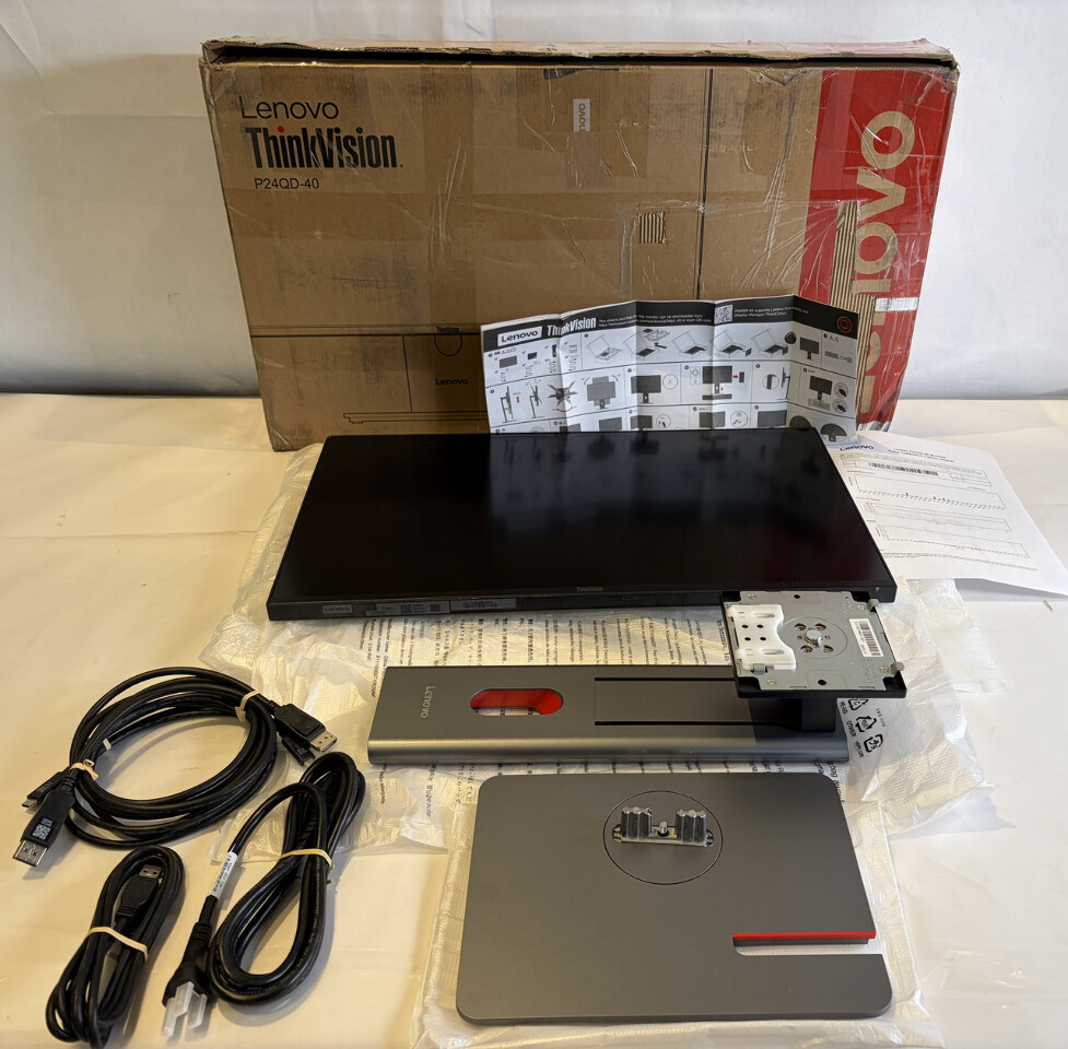 LENOVO THINKVISION P24QD-40 BLACK 23.8 INCH WQHD LED 2560 X 1440 FULL HD SCREEN