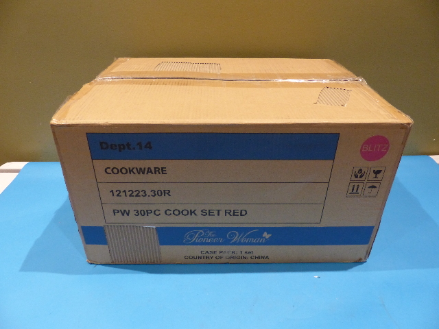PIONEER WOMAN 121223.30R 30 PIECE RED COOKWARE SET | MDG Sales, LLC