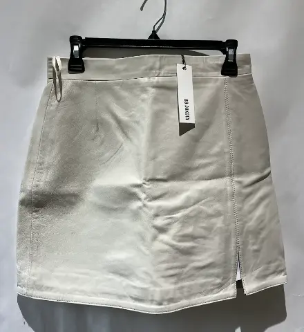 BB DAKOTA GENUINE LEATHER MINI SKIRT WOMENS 6 LIGHT TAN BJ409417