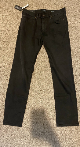 BANANA REPUBLIC SLIM FIT TRAVELER MENS 33X32 BLACK MID RISE JEANS