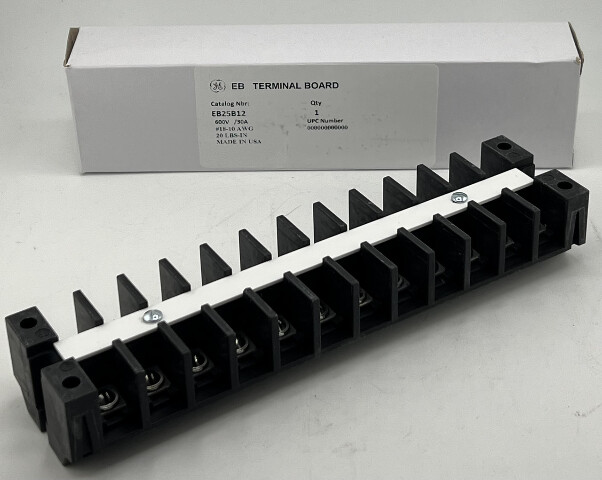 GENERAL ELECTRIC EB TERMINAL BOARD EB25B12 600V/30A