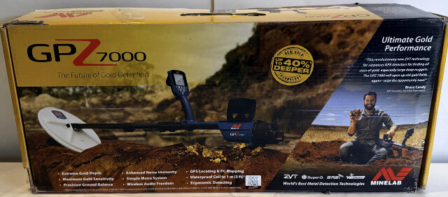 MINELAB GPZ 7000 3301-0003 ALL TERRAIN ZVT GOLD METAL DETECTOR W/ MP BATTERY