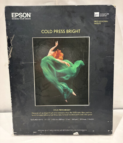 EPSON COLD PRESS BRIGHT PROFESSIONAL PAPER 25 SHEETS 17X22" S042311