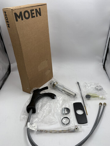 MOEN 6903BL VOSS SINGLE HANDLE 1 HOLE BATHROOM FAUCET VALVE BLACK