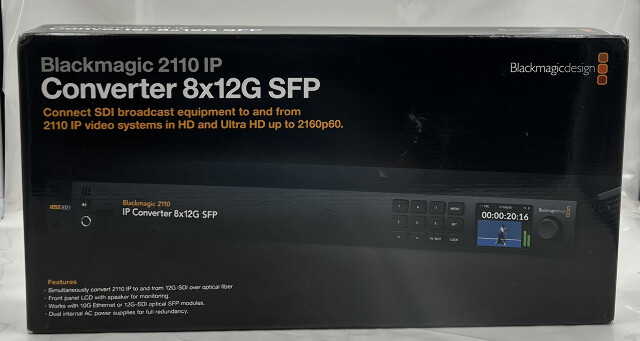 BLACKMAGIC 2110 IP CONVERTER 8X12 SFP 8 BIDIRECTIONAL 12G-SDI VIDEO CONNECTIONS