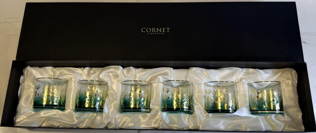 CORNET BARCELONA SET OF 6 OCEAN MAJESTY WHISKEY GLASSES