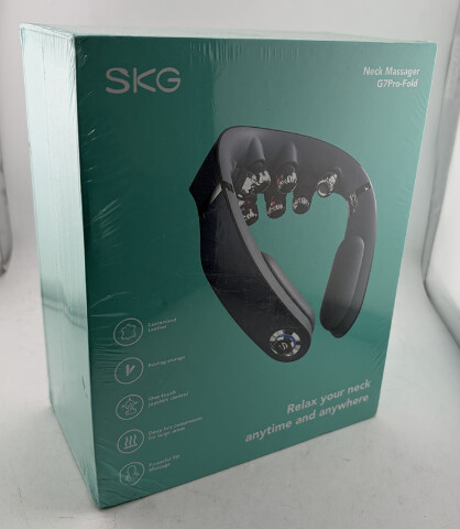 SKG G7PRO-FOLD NECK MESSAGER W HOT COMPRESSES & POWERFUL 9D MASSAGE COLOR BLUE