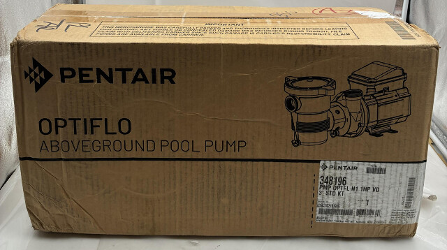 PENTAIR 348196 OPTIFLO 1HP SINGLE SPEED POOL PUMP 3" N1 115V