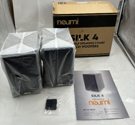 NEUMI SILK 4 PASSIVE BOOKSHELF SPEAKERS PAIR 4-INCH WOOFER HOME THEATER