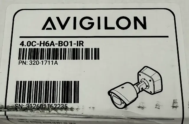 AVIGILON 4.0C-H6A-B01-IR 320-1711A H6A OUTDOOR IR BULLET SECURITY CAMERA