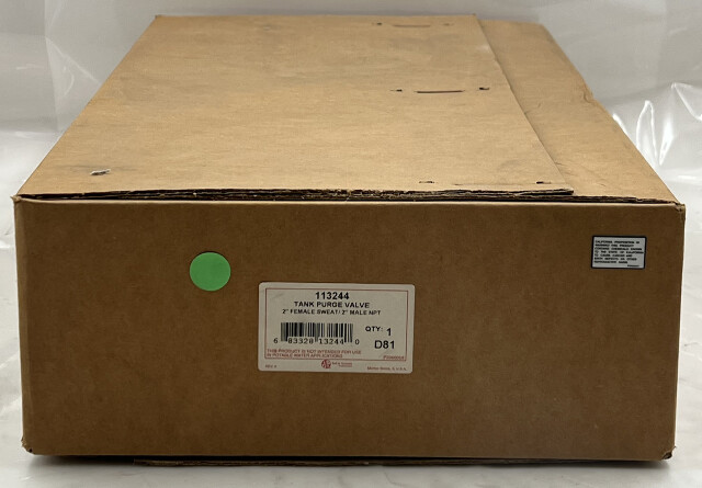 BELL AND GOSSETT TANK PURGE VALVE 2" FEMALE SWEAT/2" MALE NPT 113244