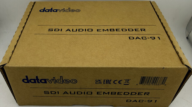 DATAVIDEO DAC-91 HD/SD 2 CHANNEL SDI ANALOG AUDIO EMBEDDER
