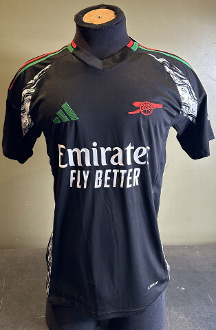 ADIDAS P95985 ARSENAL DECLAN RICE JERSEY BLACK AND WHITE AWAY JERSEY L EMIRATES