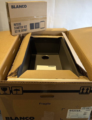 BLANCO INTEOS 443316 33" WORKSTATIONN UNDERMOUNT SINGLE BASIN SINK COLOR CAFE