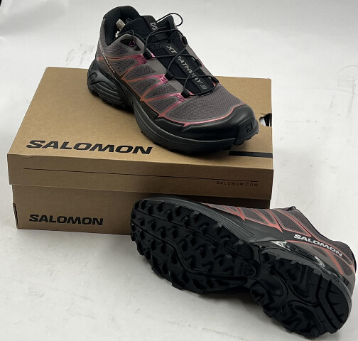SALOMON XT-PATHWAY 2 IRIDESCENT 477954 BLACK/HOLLYHOCK/PLUM SHOES SZ W7 M6 EU39