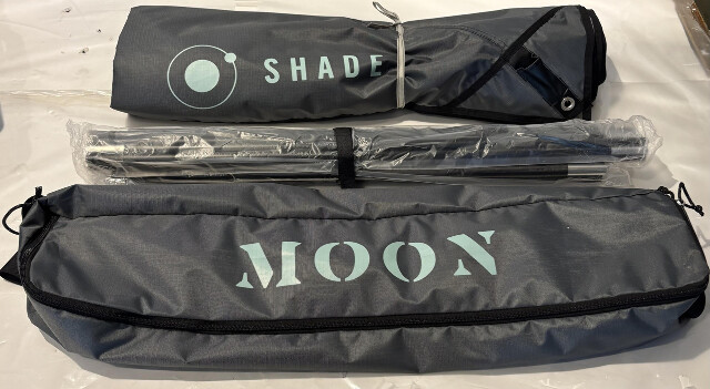 MOONSHADE PORTABLE VEHICLE AWNING LIGHTWEIGHT CAMPING SHADER GREY CAMP SHADE 9X7