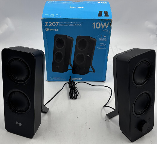 LOGITECH Z207 BT 980-001294 10W WIRELESS CONNECTION STEREO SOUND SPEAKERS