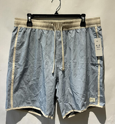 TRAVIS MATHEW MEN BEACH CLUB BOARDSHORT A46167 ASH BLUE SIZE LARGE L 34 NWT