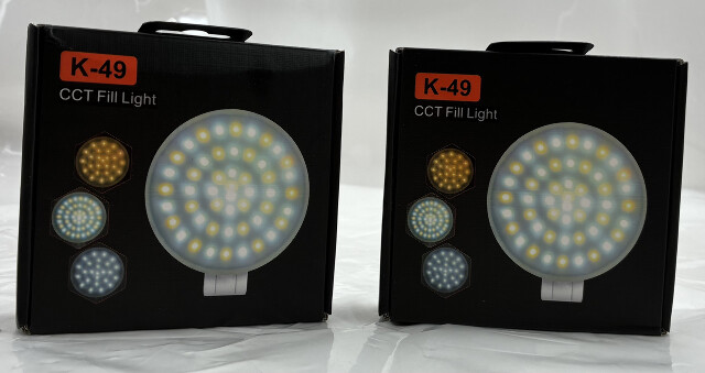 LOT OF 2 K-49 CCT LED CLIP ON FILL LIGHT 3 COLOR MODES PHONE SELFIE RING LIGHT