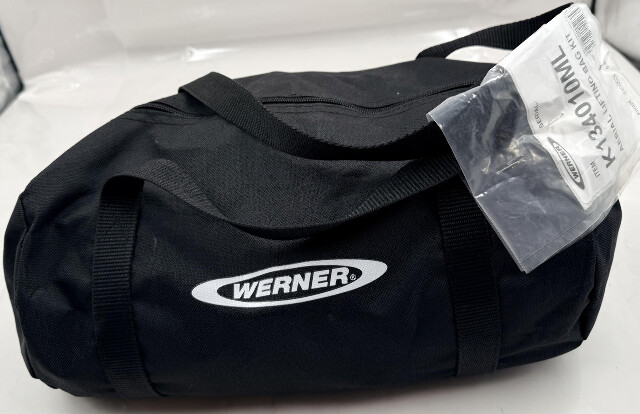 WERNER K134010ML AERIAL MOBILE ELEVATED LIFTING PLATFORM BAG KIT HARNESS M/L