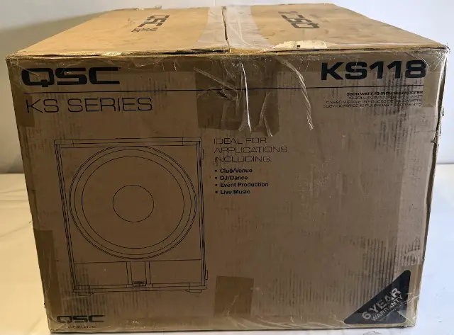 QSC KS118-NA KS SERIES 18" 3600W ACTIVE POWERED SUBWOOFER WITH CASTERS