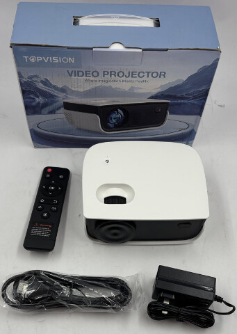 TOPVISION RD850 WHITE VIDEO PROJECTOR 12V 2.5A