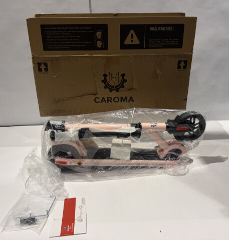 CAROMA E35 ELECTRIC SCOOTER AGES 6-14 150W LED LIGHTS 10MPH 132LBS MAX PINK