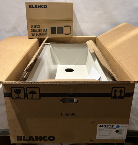 BLANCO INTEOS 33" UNDERMOUNT SINGLE BASIN WORKSTATION SINK 443318 SOFT WHITE