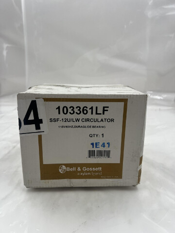 BELL & GOSSETT SSF-12U/LW CIRCULATOR PUMP 103361LF 115V/60HZ DURAGLIDE 1E41