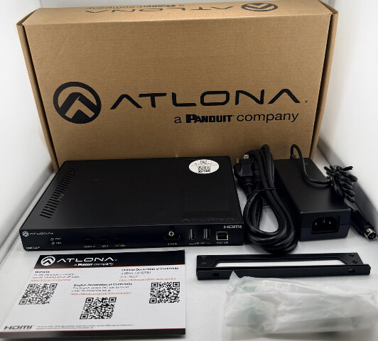 ATLONA AT-OME-SR21 OMEGA SOFT VIDEO CONFERENCING 4K HDMI TO HDBASET RECEIVER