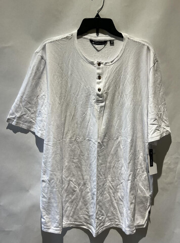 TRAVIS MATHEW MEN CLOUD HENLEY TEE T-SHIRT A46329 WHITE SIZE 2XL NWT