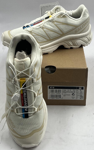 SALOMON XT-6 474453 VANILLA ICE/ALMOND MILK OUTDOOR SHOES SIZE W9.5 M8.5 EU42