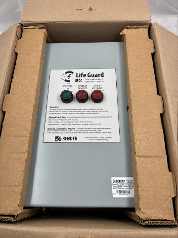 BENDER LIFEGUARD GFGC LG100-600-120-3/4-6-PA-CH-XSLU 120-600V 100A GROUND FAULT