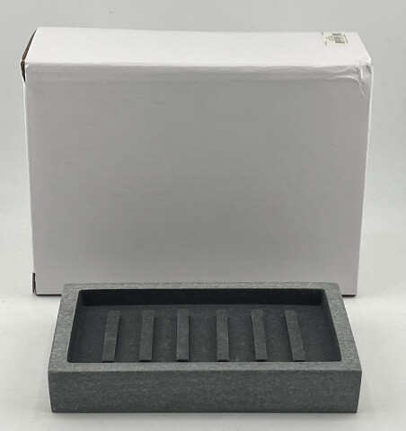 KASSATEX NEW YORK SLATE ASE-SD-G GREY RESIN SOAP DISH