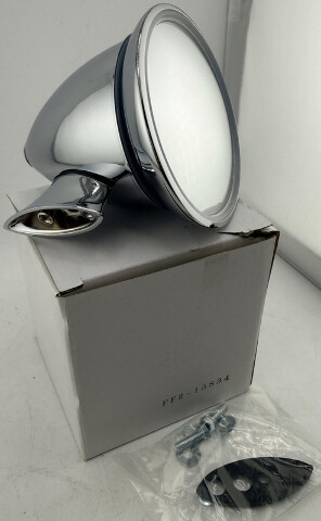 UNIVERSAL FFR-15834 CHROME BULLET GT RACING STYLE SIDE DOOR MIRROR
