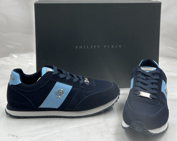 PHILIPP PLEIN USC0978 PLE022N PORTOFINO RUNNER HEXAGON 1407 DARK/LIGHT BLUE S 43