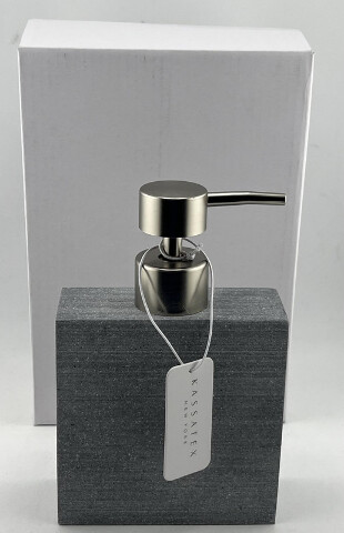KASSATEX NEW YORK SLATE ASE-LD-G GREY RESIN LOTION DISPENSER
