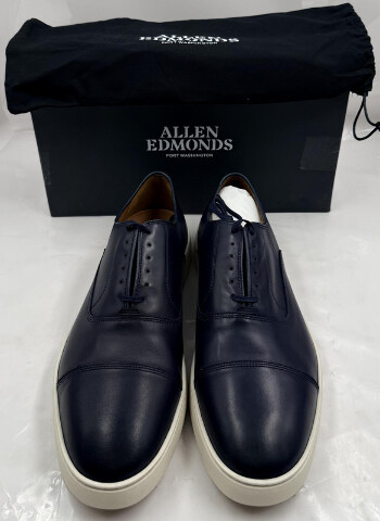 ALLEN EDMONDS PARKSNK2.0 7571 MENS 14E OXFORD NAVY LEATHER DRESS SHOES