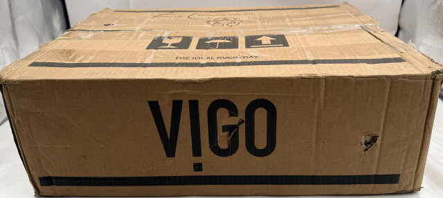 VIGO VG07114 CLARA RECTANGULAR WHITE GLASS VESSEL BATHROOM SINK 18"X13"X4"