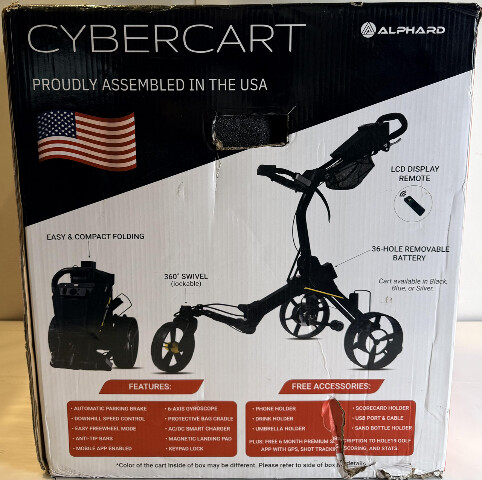 ALPHARD CYBERCART BLACK ELECTRIC REMOTE CONTROL GOLF CADDY CART
