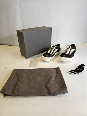 RICK OWENS RU02D6897 LCOLVS 911 PORTERVILLE VINTAGE SNEAKERS BLACK MILK 10 43