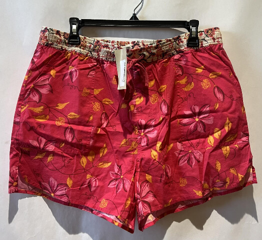 SUNDANCE WOMEN KAI FLORAL COTTON SHORTS BOHEMIAN PINK SIZE LARGE L 113964-L-PUNC