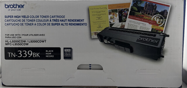 BROTHER GENUINE TN-339BK SUPER HIGH YIELD COLOR TONER CARTRIDGE GENUINE BLACK