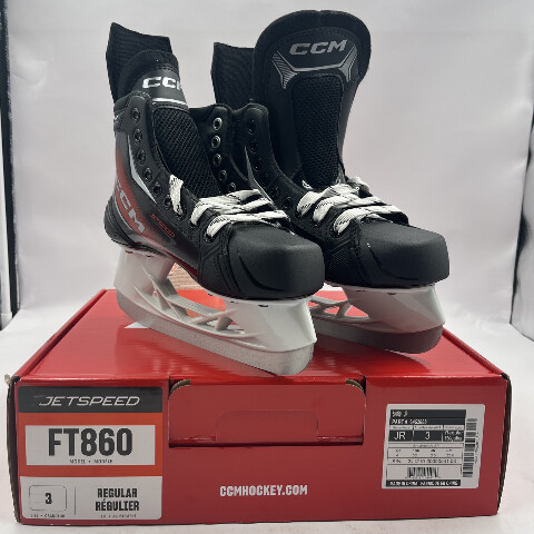 CCM JETSPEED FT860 6452688 JR SKATE SIZE 3 SHOE SIZE 4 REGULAR ICE HOCKEY SKATES