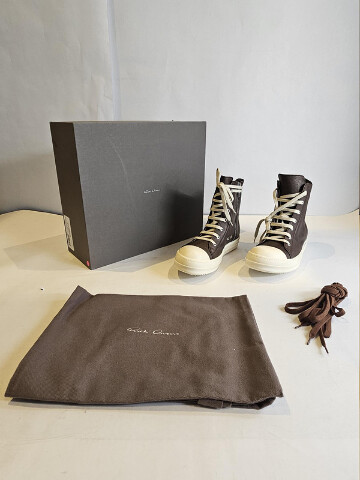 RICK OWENS RU02D6890 LOO 7411 PORTERVILLE SNEAKER SADDLE MILK US 8 EU 41 UK 7